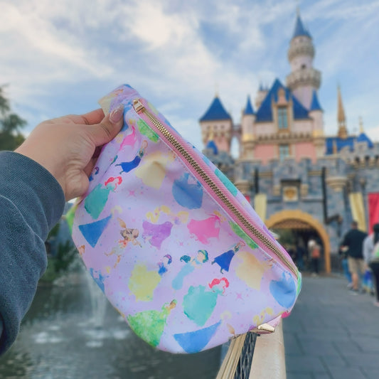 Watercolor Princess Oversized Bum Bag